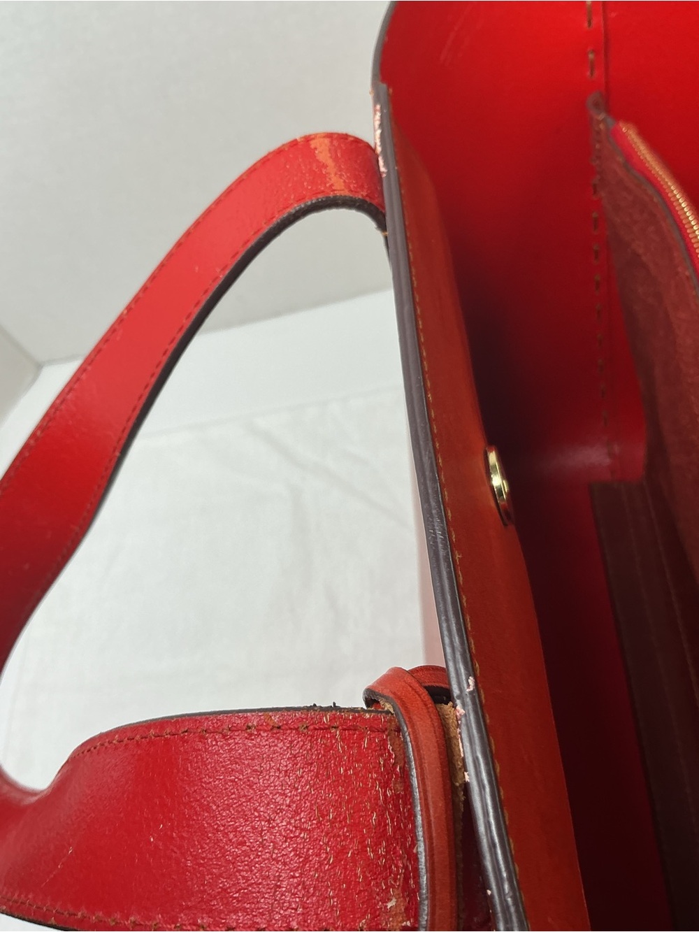 Dooney & Bourke Orange Leather tote bag. - Picture 11 of 13